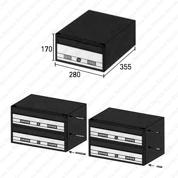 Caixa para correio - Alum�nio
